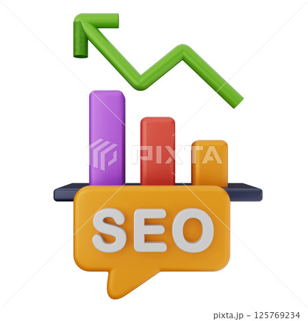 3d search engine optimization icon 125769234