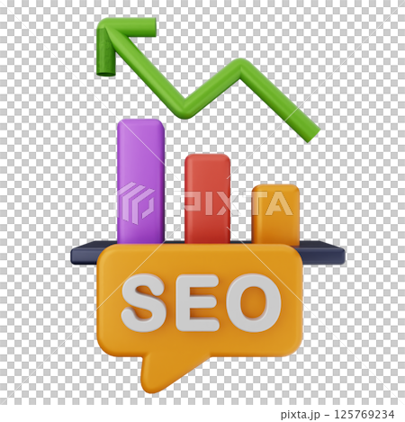 3d search engine optimization icon 125769234
