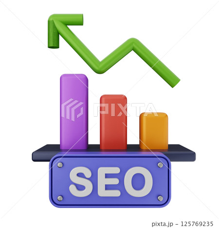 3d search engine optimization icon 125769235