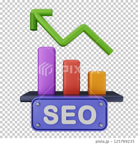 3d search engine optimization icon 125769235