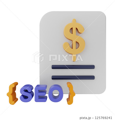 3d search engine optimization icon 125769241