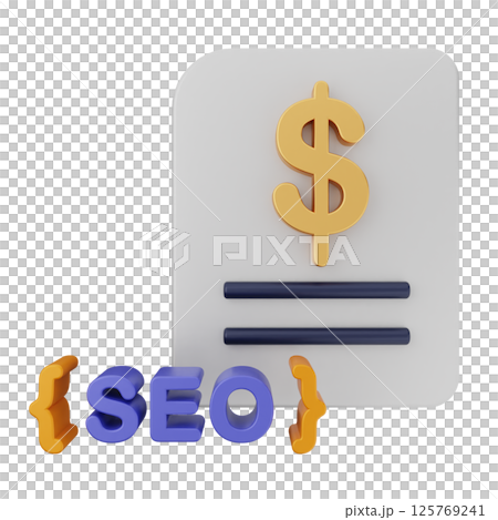 3d search engine optimization icon 125769241