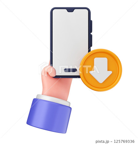 3d smartphone icon download 125769336