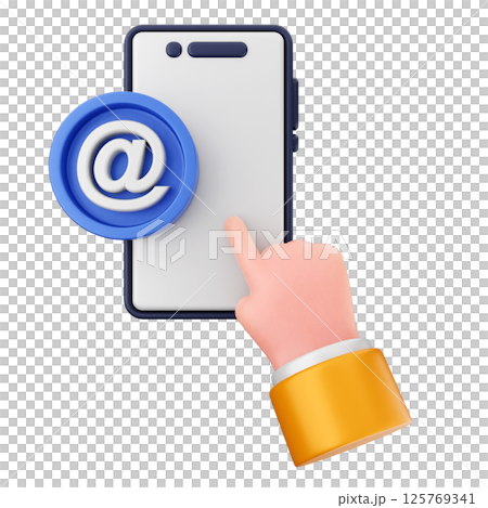 3d smartphone icon email address 3d smartphone icon email address 125769341