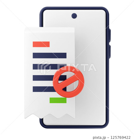 3d smartphone icon bill payment mail 125769422