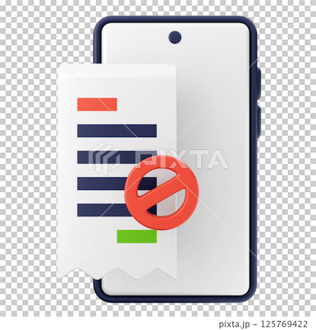 3d smartphone icon bill payment mail 125769422