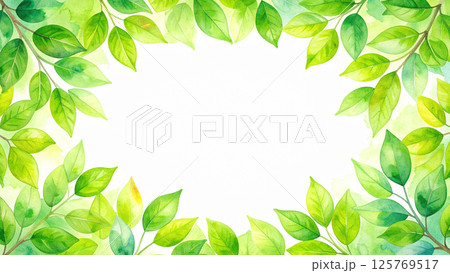 新緑　若葉　コピースペース 125769517