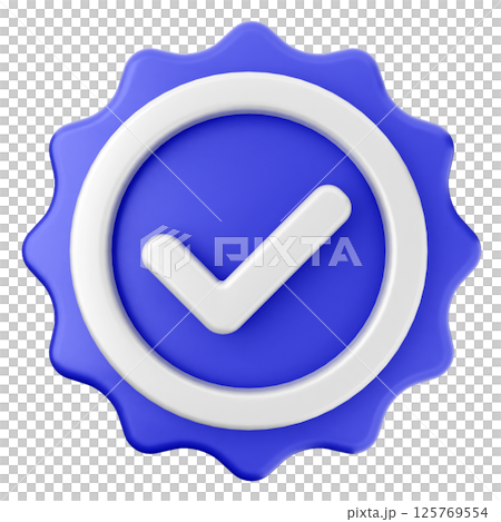 3d verification check mark approve 3d verification check mark approve 125769554