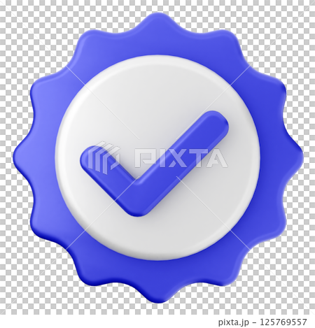 3d verification check mark approve 3d verification check mark approve 125769557