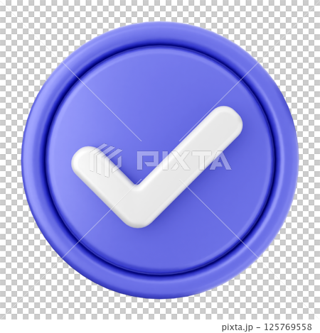 3d verification check mark approve 3d verification check mark approve 125769558