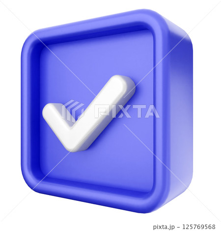 3d verification check mark approve 3d verification check mark approve 125769568
