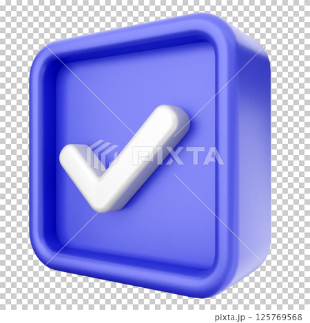 3d verification check mark approve 3d verification check mark approve 125769568