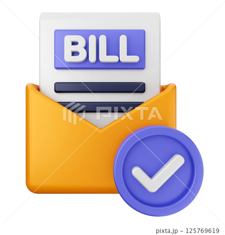 3d verification check mark approve bill payment 3d verification check mark approve bill payment 125769619