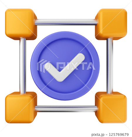 3d verification check mark approve design 3d verification check mark approve design 125769679