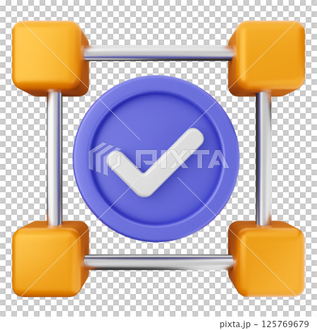 3d verification check mark approve design 3d verification check mark approve design 125769679