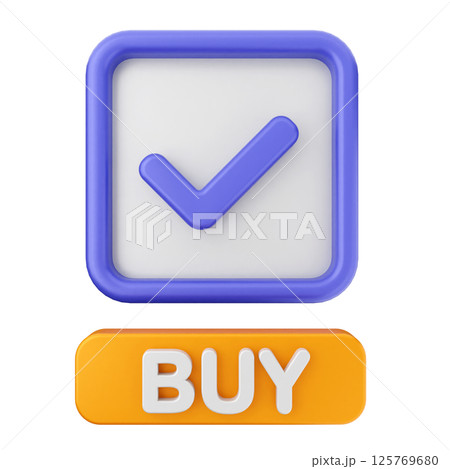 3d verification check mark approve buy success 3d verification check mark approve buy success 125769680