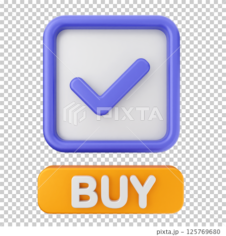 3d verification check mark approve buy success 3d verification check mark approve buy success 125769680
