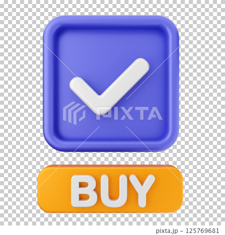 3d verification check mark approve buy success 3d verification check mark approve buy success 125769681