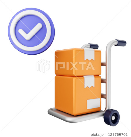 3d verification check mark approve delivery package 3d verification check mark approve delivery package 125769701