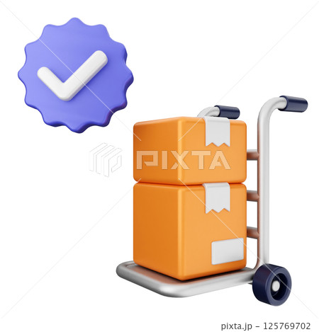 3d verification check mark approve delivery package 3d verification check mark approve delivery package 125769702