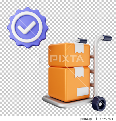 3d verification check mark approve delivery package 3d verification check mark approve delivery package 125769704