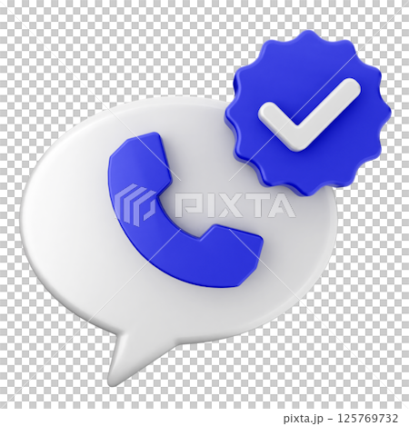 3d verification check mark approve chat call 125769732