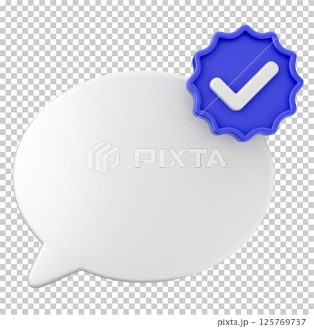 3d verification check mark approve chatting 125769737