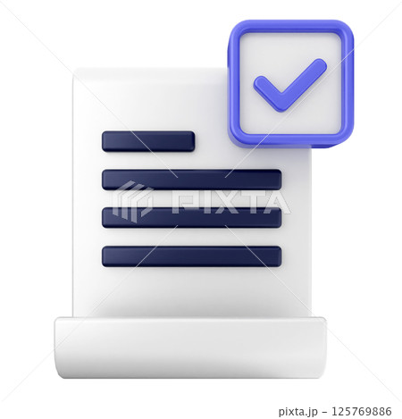 3d verification check mark approve file 125769886