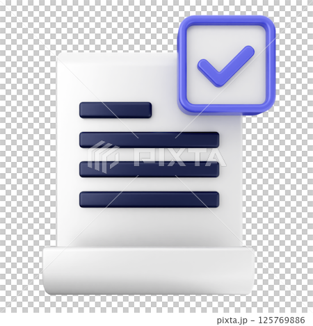 3d verification check mark approve file 125769886