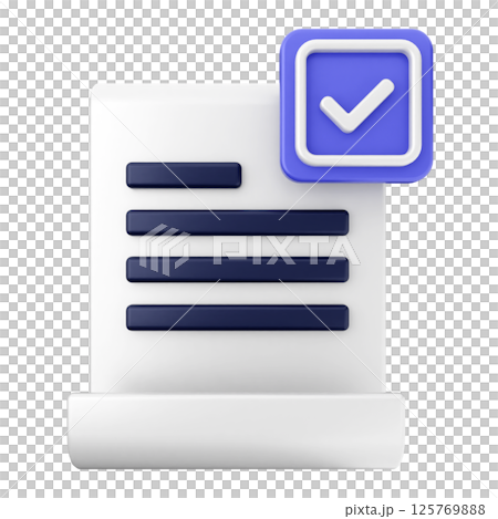 3d verification check mark approve file 3d verification check mark approve file 125769888