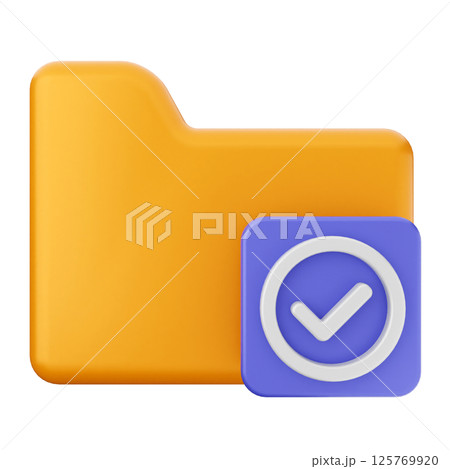 3d verification check mark approve folder 3d verification check mark approve folder 125769920