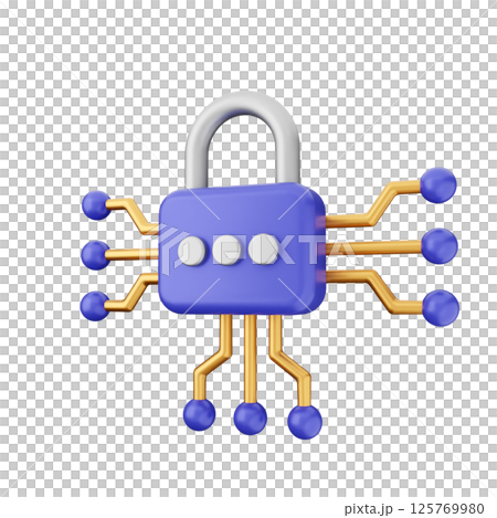 3d security system protection safety firewall 125769980