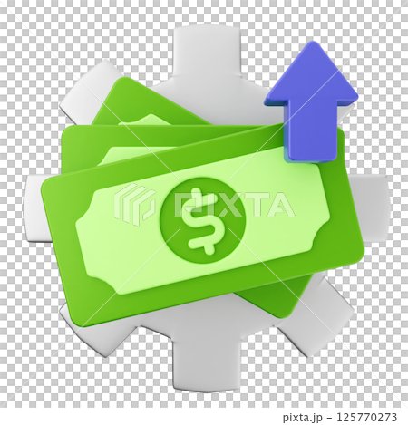 3d money investment icon 125770273