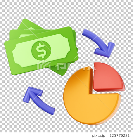 3d money investment icon 3d money investment icon 125770281