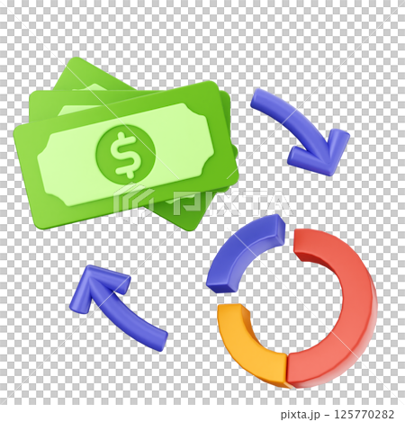 3d money investment icon 3d money investment icon 125770282