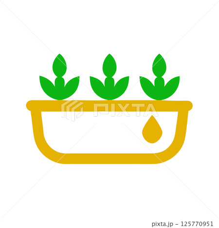 Minimalist Potted Lavender Plant Icon Elegant Floral Illustration for Wellness and Eco Friendly Designs 125770951