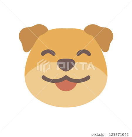 Happy Bulldog Mascot Silhouette Vector Icon Fierce Logo Design for T-Shirt, Sports Teams, and Bold Branding 125771042