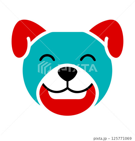 Happy Bulldog Mascot Silhouette Vector Icon Fierce Logo Design for T-Shirt Sports Teams and Bold Branding Happy Bulldog Mascot Silhouette Vector Icon Fierce Logo Design for T-Shirt Sports Teams and Bold Branding 125771069