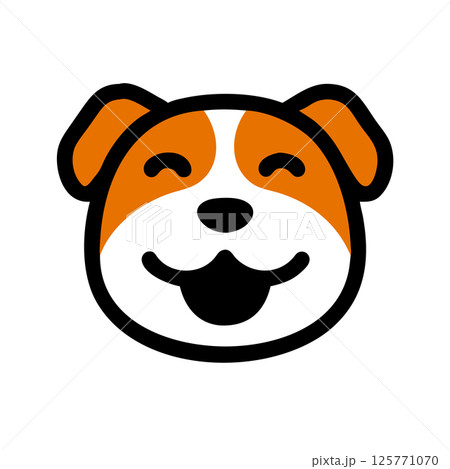 Happy Bulldog Mascot Silhouette Vector Icon Fierce Logo Design for T-Shirt Sports Teams and Bold Branding Happy Bulldog Mascot Silhouette Vector Icon Fierce Logo Design for T-Shirt Sports Teams and Bold Branding 125771070