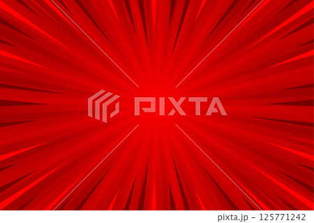 Flat Red comic style background	 125771242