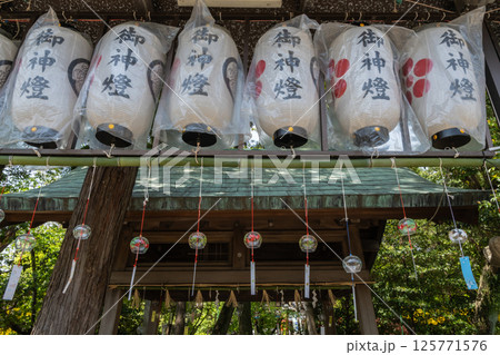 神社の願掛け風鈴(三重県桑名市) 神社の願掛け風鈴(三重県桑名市) 125771576