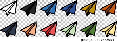 Paper plane graphic illustration 125772034