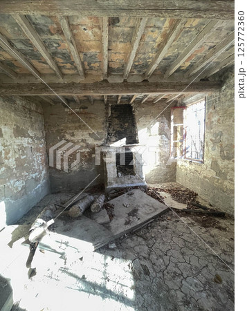 Abandoned Italian rural house landscape room 125772360
