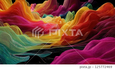 Vibrant Abstract Flow Terrain 125772469