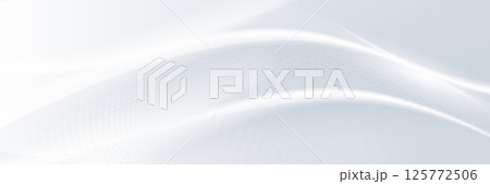 White Abstract Wavy Background with Subtle Dotted Pattern 125772506