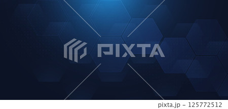 Dark Futuristic Background with Transparent Hexagonal Grid Dark Futuristic Background with Transparent Hexagonal Grid 125772512