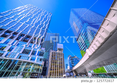 日本の東京都市景観 渋谷ストリームや渋谷スクランブルスクエアなど渋谷“東急村”のビル群 日本の東京都市景観 渋谷ストリームや渋谷スクランブルスクエアなど渋谷“東急村”のビル群 125772817