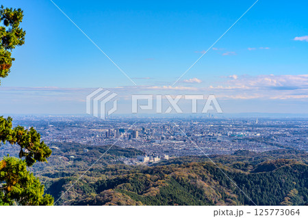 東京・高尾山 霞台展望台からの絶景パノラマ 125773064