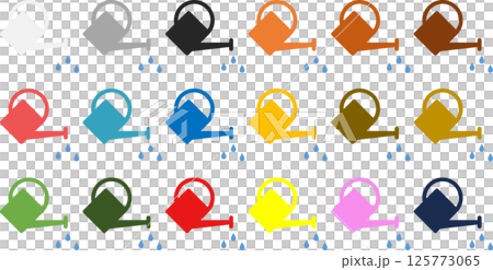 じょうろのグラフィック素材イラスト 125773065