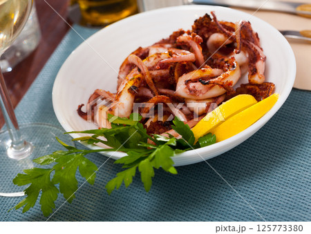 Deep fried squid tentacles Deep fried squid tentacles 125773380